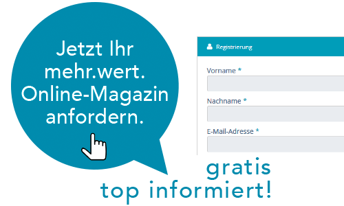 Blauer Button: Top informiert. Mehrwert-Online-Magazin abonnieren.